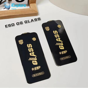 Iexplore กระจกอลูมิเนียมสูง0.4มม. กระจกนิรภัยกันฝุ่นเคลือบน้ำมันพลาสม่าสองชั้นป้องกันฝุ่นสำหรับ iPhone 16 PROMAX - Product Image 1