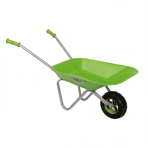 Carretilla infantil de plástico verde, herramienta de jardín para niños, para jugar al aire libre - Product Image 2