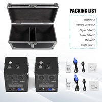 2 machines à étincelles froides 600W avec flight case, télécommande DMX, machine à feux d'artifice pour équipement de scène de mariage
