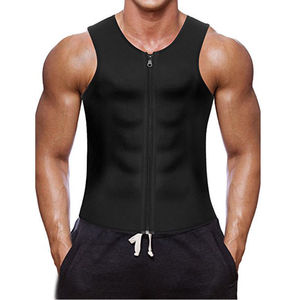 European American Fitness Compression Shirt <strong>Men's</strong> Sports Shapewear Zipper Vest Breathable Neoprene Sweat Suit Shapers - Product Image 6