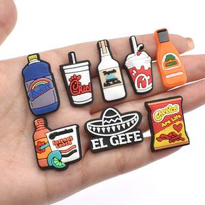 Breloques de chaussures en PVC style mexicain <span class=keywords><strong>el</strong></span> <span class=keywords><strong>chavo</strong></span> nourriture adaptée aux cadeaux de fête d'enfants bracelet bracelets breloques accessoires de chaussures - Product Image 3