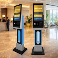 Kiosco de Autoservicio con Iluminación LED Sinmar, Kiosco de Pedidos y Pagos Todo en Uno para Interiores con Impresora