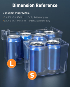 <span class=keywords><strong>Compra</strong></span> Uno y Obtén Uno Gratis: Pecera Ecológica de Acrílico Autosustentable, de Bajo Mantenimiento y Ultra Silenciosa, Apilable y Multicapa para Peces Betta - Product Image 4