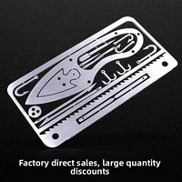 Outils portables multifonctionnels en acier inoxydable, étanches, pour le camping, la survie en plein air, la pêche, la randonnée, équipement EDC