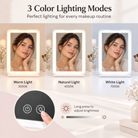 Miroir de Maquillage Portable Pliable HD Style iPad avec Lumières LED 3 Couleurs, Rechargeable, Tactile, Dimmable, Lumineux – Fournisseur d'Usine