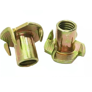 Écrous en T DIN1624 M4 M5 <span class=keywords><strong>M6</strong></span> M8 M10 en acier au carbone avec griffes, écrous à quatre griffes zingués pour meubles, écrous d'insertion pour bois - Product Image 5