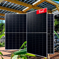 Panneau solaire bifacial SUNPLUS 580W avec une efficacité de 22,5 %, cellules 182 mm x 182 mm, construction en verre, stock CA # 1649