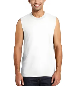 Summer 220 Grams Of Cotton Basketball Undershirt Men's Fitness Plus Size Sports White Sleeveless T-shirt Breathable Vest