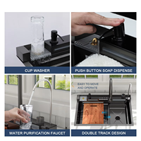 de cuisine en acier inoxydable 304 de qualité supérieure, lavabo rectangulaire à une cuvette avec surface nano monotrou