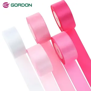 Gordon nastri decorazione 5/8 "doppio viso fiocco nastri di raso 100% poliestere tinta unita supporto per confezione regalo