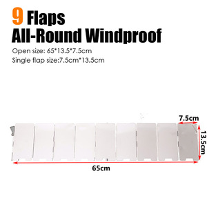Parabrisas para Estufa de Camping Dalinwell, Plegable de Aluminio, 11 Piezas, Accesorio de Cocina para Exteriores, Cubierta a Prueba de Viento para Estufa - Product Image 5