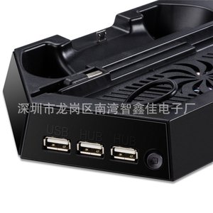 แท่นชาร์จพัดลมระบายความร้อน PS4 แท่นวางคอนโทรลเลอร์คู่พร้อมพอร์ต USB 2 พอร์ตสำหรับคอนโทรลเลอร์เกม - Product Image 3