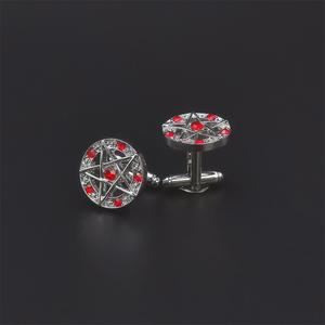 Set smoking <span class=keywords><strong>da</strong></span> uomo con Logo personalizzato di lusso-oro nero argento <span class=keywords><strong>camicia</strong></span> borchie <span class=keywords><strong>gemelli</strong></span> con bottone per matrimoni - Product Image 3