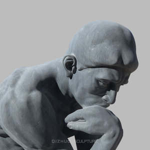 Famoso tamaño grande jardín al aire libre <span class=keywords><strong>Rodin</strong></span>'s Masterpiece figura granito negro mármol pensador <span class=keywords><strong>estatua</strong></span> - Product Image 4