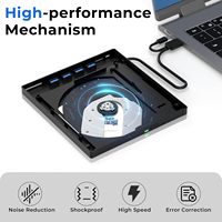 Nuevo Lanzamiento: Grabadora Externa de Blu-ray USB 3.0 Tipo-C 7 en 1, Grabadora de DVD/CD, Hub SD/TF, Plug and Play, Listo para Enviar