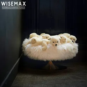 Wisemax mobília de luxo para decoração de casa, cadeira de lazer moderna, urso, brinquedo de pelúcia, sofá individual para decoração de casa e hotel