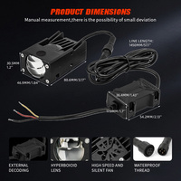 Faro Antiniebla LED Automotriz de Doble Haz Ultra Brillante Amarillo y Blanco de 140w, Proyector de 3 Pulgadas, IP68, Foco para Parrilla de Coche Todoterreno, 12v, para Parachoques