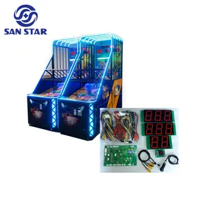 Nueva máquina expendedora de juegos de arcade de baloncesto con puntuación electrónica de entrenamiento de tiro callejero que funciona con monedas
