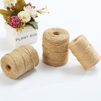 Approvisionnement transfrontalier en stock – Corde en jute de 1 mm à 3,8 mm pour tissage textile artisanal, décoration, couleur naturelle, ficelle décorative brute