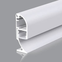 Moulures décoratives en alliage d'aluminium pour plinthes, diffuseur de bande LED pour éclairage commercial et industriel de bureau