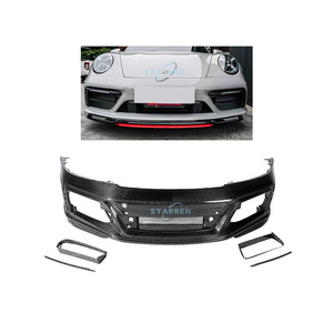 911 992 mises à niveau <span class=keywords><strong>Gt4</strong></span> avec Kit de carrosserie de pare-chocs avant en fibre de carbone sèche de Style artistique scientifique pour Porsche - Product Image 1