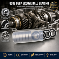 Roulement à billes à gorge profonde 6208 6209 6211 2RS pour transmission de puissance de moto, pièce de rechange haute précision, fournisseur en gros