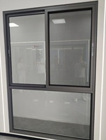 Sanft Gleitendes Design Einfacher Stil Hurrikan-Beständiges Fenster Schalldichtes Doppelverglastes Aluminium-Schiebefenster