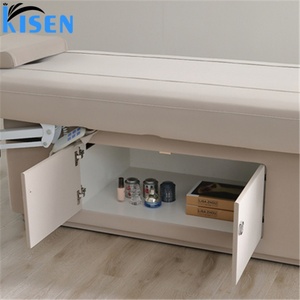 เตียงนวดต่อขนตาแบบเต็มตัว Kisen Beige พร้อมมอเตอร์ 4 ตัว และพื้นที่เก็บของ - Product Image 6