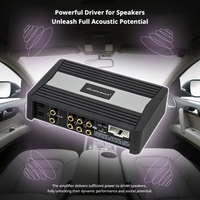 Amplificateurs de voiture Plug and Play 4 canaux classe AB 4x50W avec processeur audio DSP 6 canaux et égaliseur 31 bandes pour subwoofer