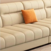 Canapé trois places personnalisable pour plusieurs personnes, mobilier de salon familial pour appartement, en cuir durable