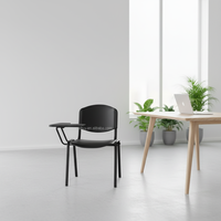 Chaise de formation pliable empilable avec cadre en acier et assise en plastique PP, chaise de conférence