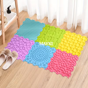 Expérience sensorielle tactile, 6 tuiles de puzzle texturées pour le sol, jouets sensoriels pour enfants et tout-petits, tapis doux pour enfants autistes - Product Image 1