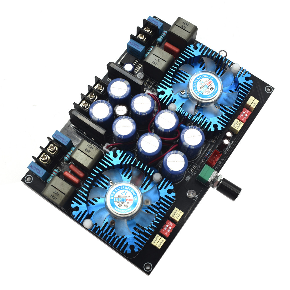 Двухъядерный цифровой усилитель звука TDA8954TH 420 Вт + 420 Вт 2,0 стерео усилитель мощности аудио с вентилятором 24 В переменного тока