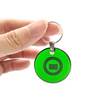 13.56MHZ HF NFC porte-clés/carte RFID époxy porte-clés étiquette de forme personnalisée porte-clés en pvc pour le contrôle d'accès