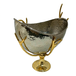 Plat à fruits de luxe nickelé, bol refroidisseur à vin, centre de table décoratif pour la maison, la salle à manger, la cuisine et la décoration de fêtes - Product Image 1