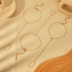 Nuevo pulsera de tobillo estilo bohemio de acero inoxidable chapado en oro de 18 quilates inalterable con motivo de concha, joya de bikini. - Product Image 3