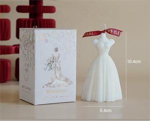 Venta al por mayor decoración del hogar boda elegante vestido forma vela logotipo privado personalización fragancia terapia vela perfumada para <span class=keywords><strong>GIF</strong></span> - Product Image 5