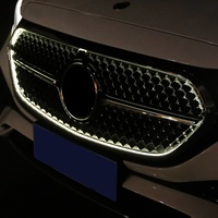 Grille d'admission GT Starry Sky W214 pour modèles 2024 Mercedes-Benz Classe E 260L 300L, grille avant éclairée en plastique avec maille centrale