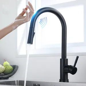 Smart Touch robinets de cuisine grue pour capteur robinet d'eau de cuisine mélangeur d'évier robinet tactile rotatif capteur mélangeur d'eau robinets modernes