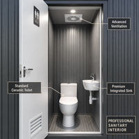 Vente chaude Toilettes préfabriquées portables Préfabriquées durables Installation facile Construction de salles de bain Toilettes pour parcs