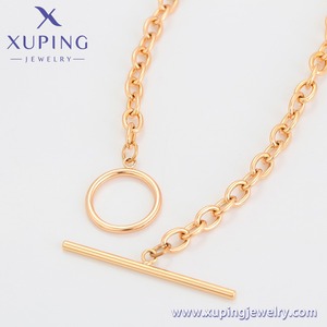 A00890834 เครื่องประดับ XUPING สร้อยคอจี้รูปตัวอักษร <span class=keywords><strong>R</strong></span> สีทอง 18K ประดับมุกน้ำจืด สำหรับผู้หญิง สไตล์ฮิปฮอป - Product Image 5