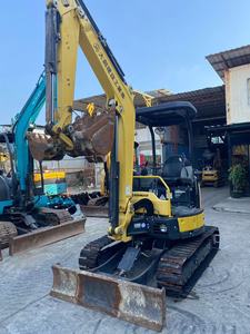 Mini-excavatrice sur chenilles hydraulique compacte d'occasion Vio35-6 jaune pour l'agriculture et la construction - Product Image 1
