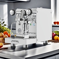 Machine à café expresso à tête unique E61 en acier inoxydable semi-automatique avec mousseur à lait intégré à un prix avantageux
