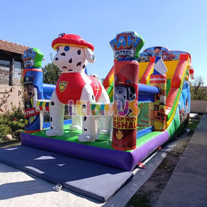 Nouvelle conception de château gonflable pour chien avec <span class=keywords><strong>jeu</strong></span> de saut amusant, château gonflable combiné et toboggan géant, équipement d'amusement - Product Image 1