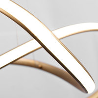 Lampe Led suspendue moderne en aluminium et métal, composé d'anneaux lumineux, luminaire décoratif d'intérieur, idéal pour un salon ou une salle à manger