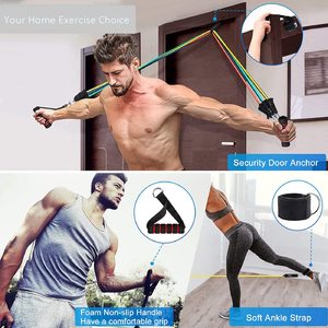Tùy chỉnh phòng tập thể dục tập thể dục tập thể dục kéo lên số lượng lớn vải dài kháng ban nhạc ống thiết lập - Product Image 6