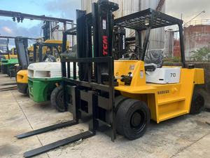 Montacargas Diésel Usado TCM de 7 Toneladas, Contrapesado, Motor Japonés, 3 Toneladas, Altura de Elevación de 3m, Mástil de Tres Etapas para Almacén - Product Image 2
