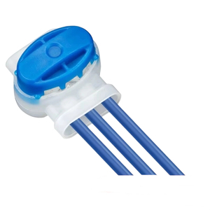 蓝色<span class=keywords><strong>3</strong></span>孔防潮照明快速电线电缆组件自动剥线接线端子铜导体材料 - Product Image 3