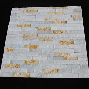 Panneaux <span class=keywords><strong>de</strong></span> placage en <span class=keywords><strong>pierre</strong></span> couleur or, revêtement mural en <span class=keywords><strong>pierre</strong></span> naturelle pour intérieur et extérieur - Product Image 2