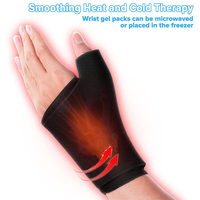 Attelle de poignet avec compresse de gel réutilisable pour thérapie chaude et froide – Gant en gel souple pour blessures et syndrome du canal carpien